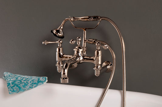 Strom Living Traditional Wall Mounted Telephone Lavatory Faucet with Handheld Shower