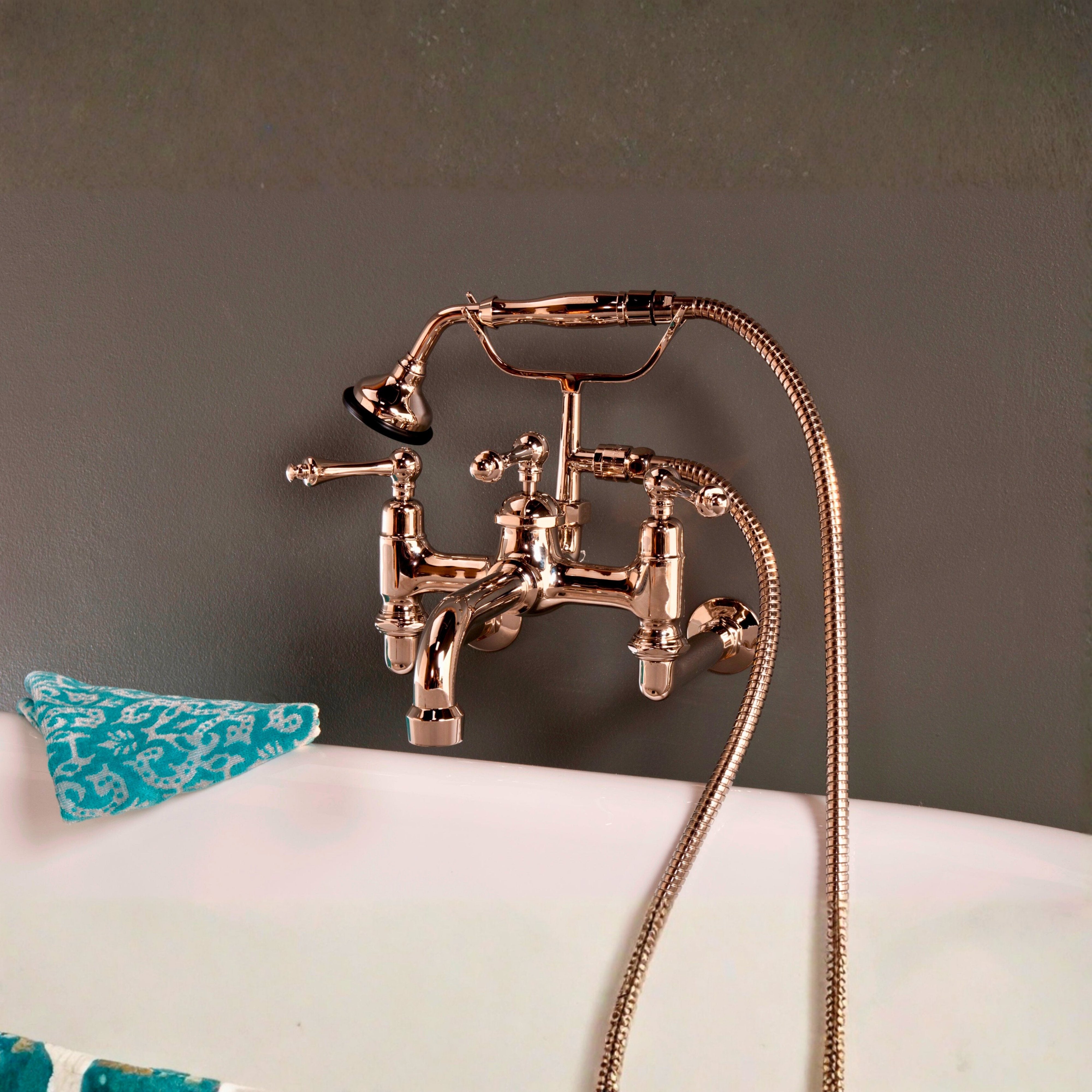 Traditional Wall Mount Telephone Faucet w/ Handheld P1080|Strom Living - Tub Fillers