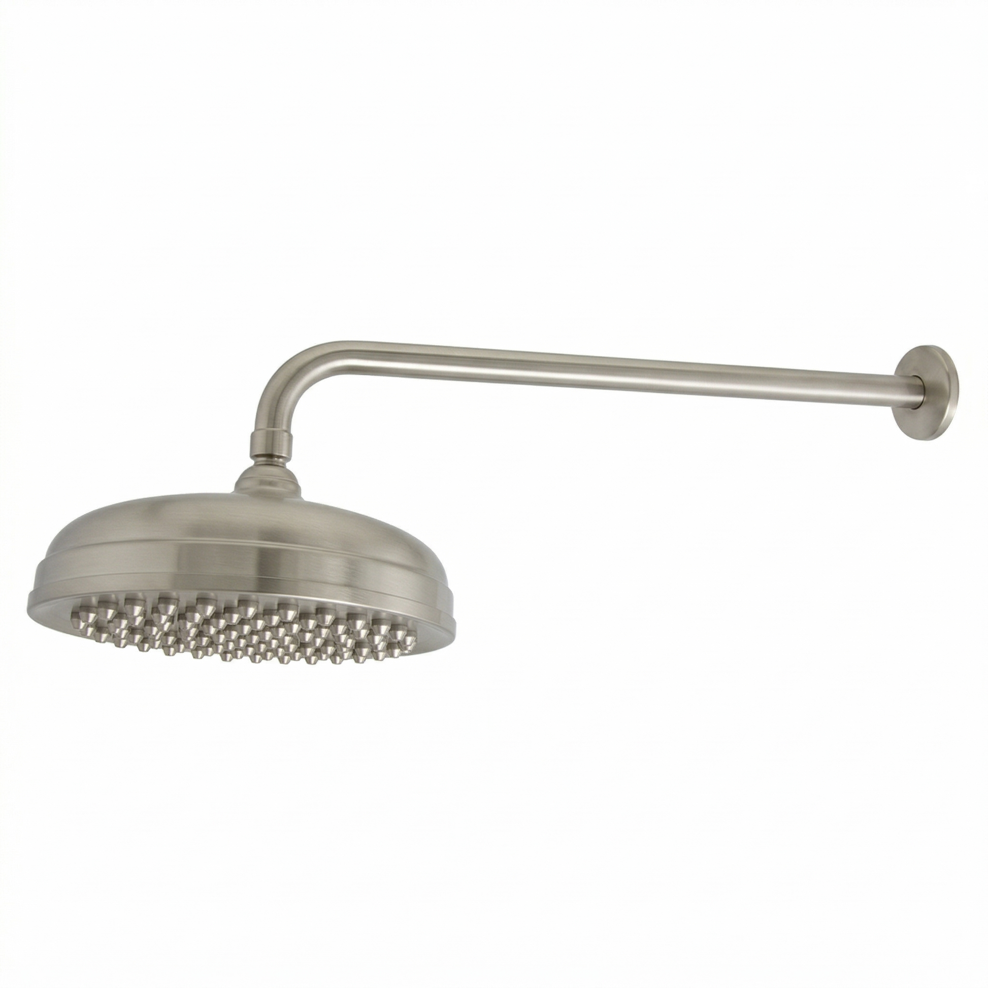 Strom Living 8" Shower Head with 16" Straight Arm & Escutcheon Matte Nickel - Shower Components