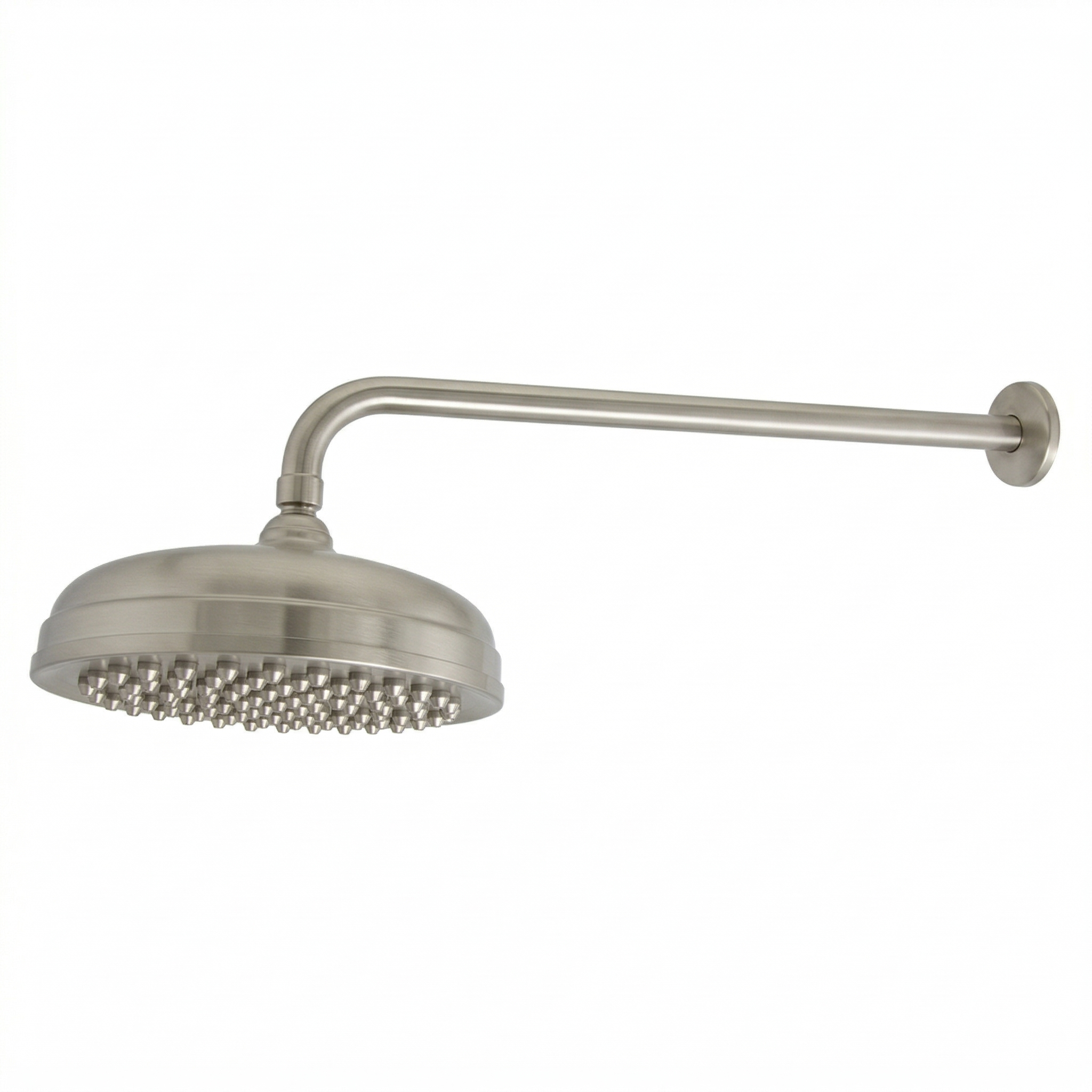 Strom Living 8" Shower Head with 16" Straight Arm & Escutcheon Matte Nickel - Shower Components