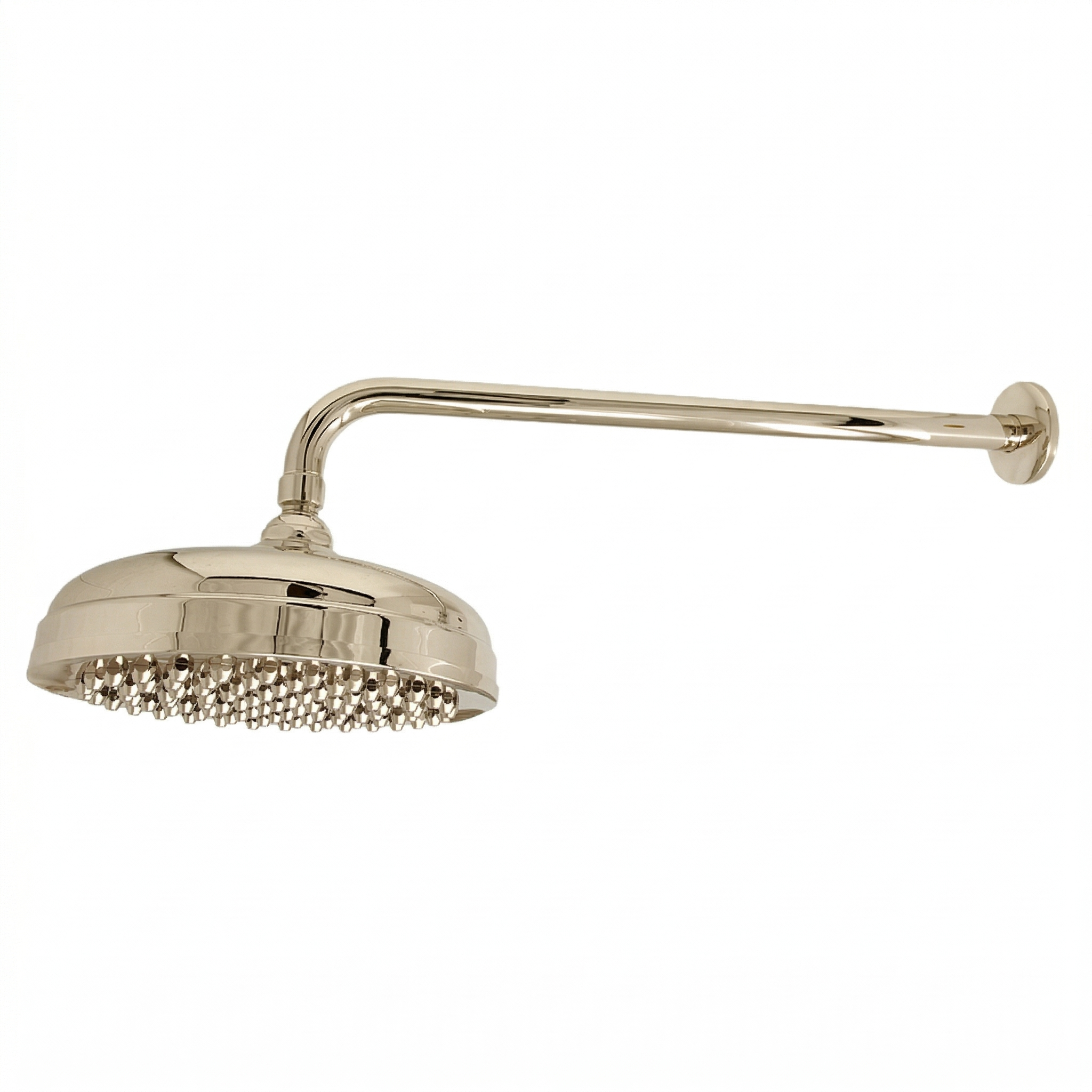 Strom Living 8" Shower Head with 16" Straight Arm & Escutcheon Polished Nickel - Shower Components