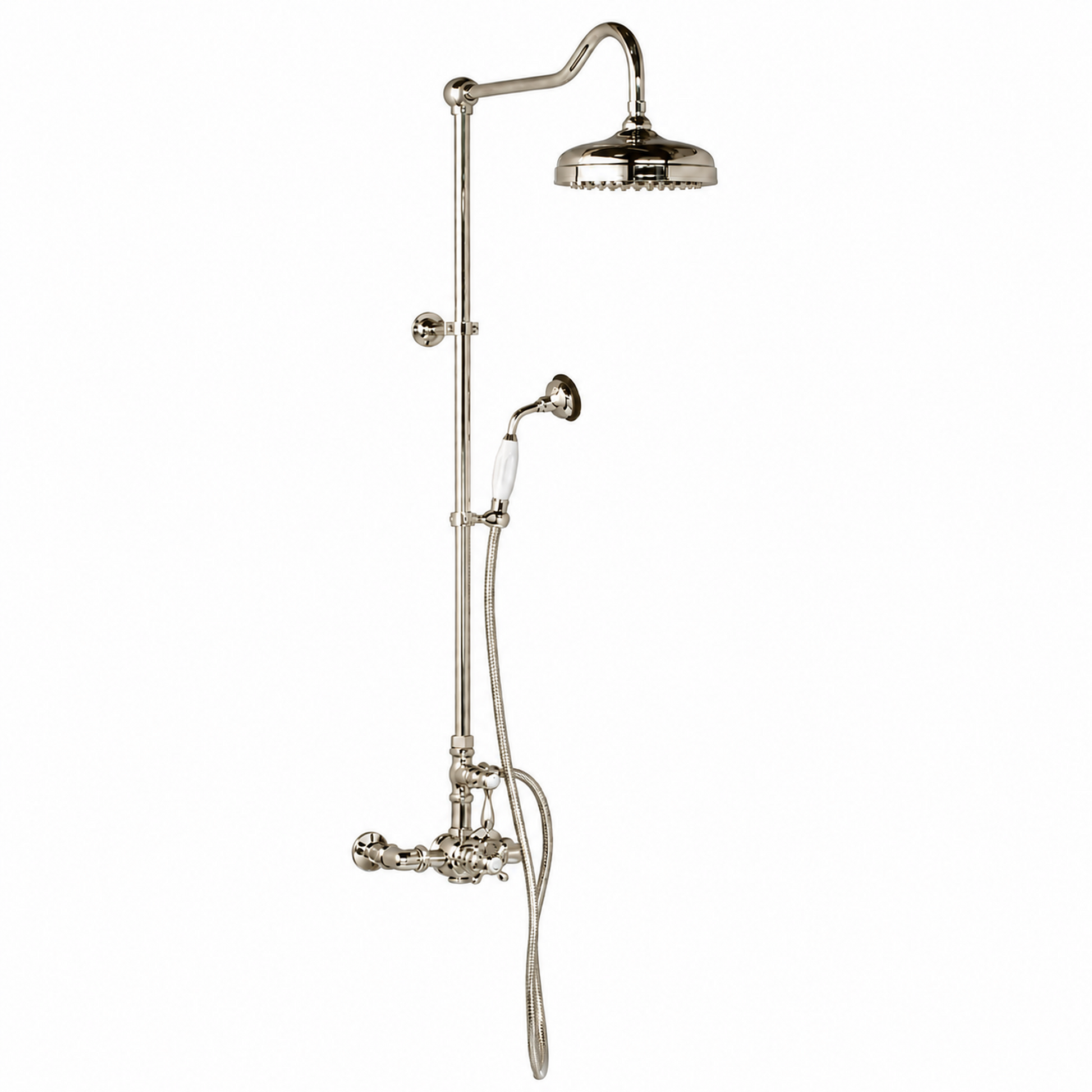 Exposed Thermostatic Shower System P1085 | Strom Living Polished Nickel - Showers