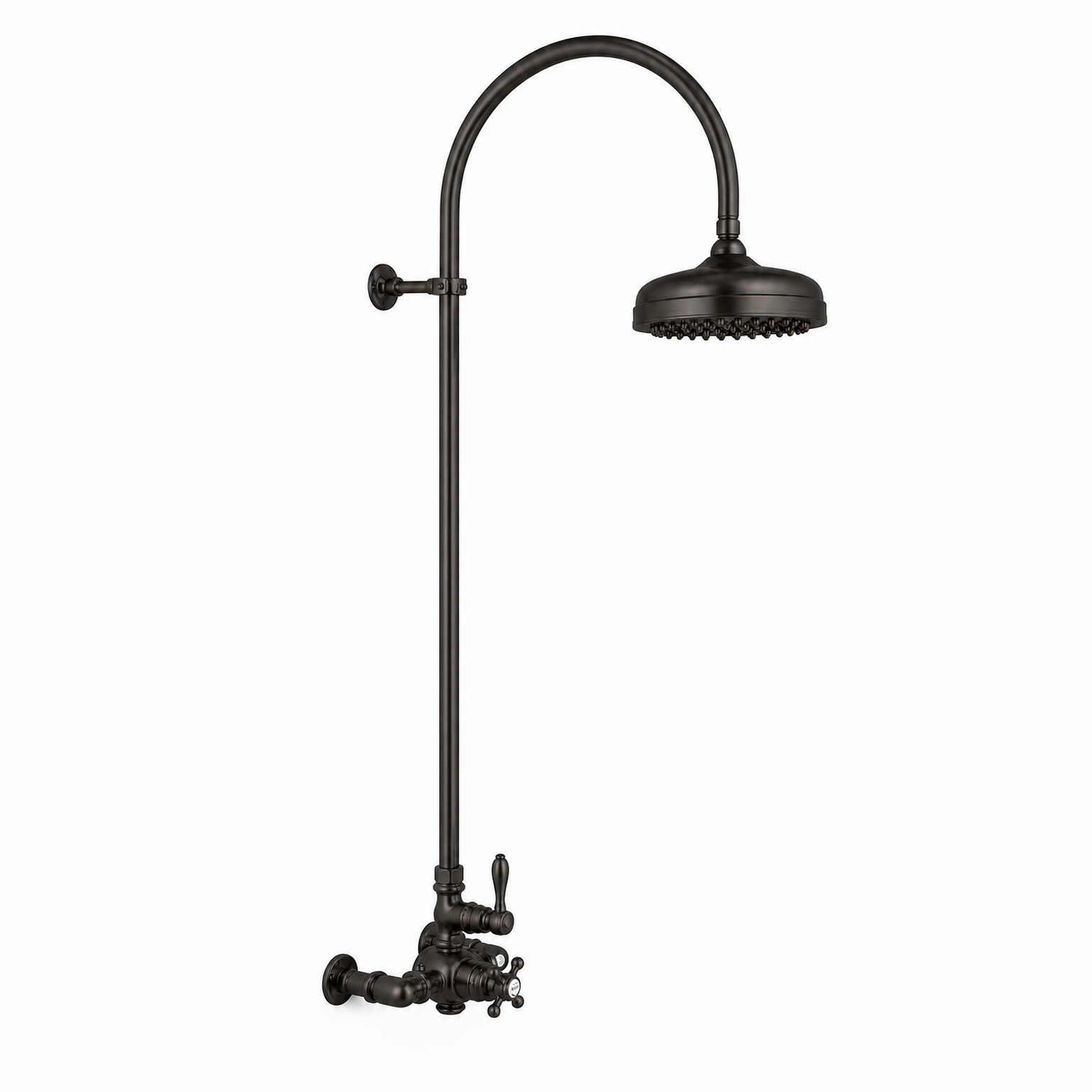 Exposed Thermostatic Shower System P1087 | Strom Living Satin Black - Showers