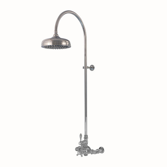 P1087 Exposed Thermostatic Shower System Wall Mounted with 1.75 GPM Lever/Cross Handles