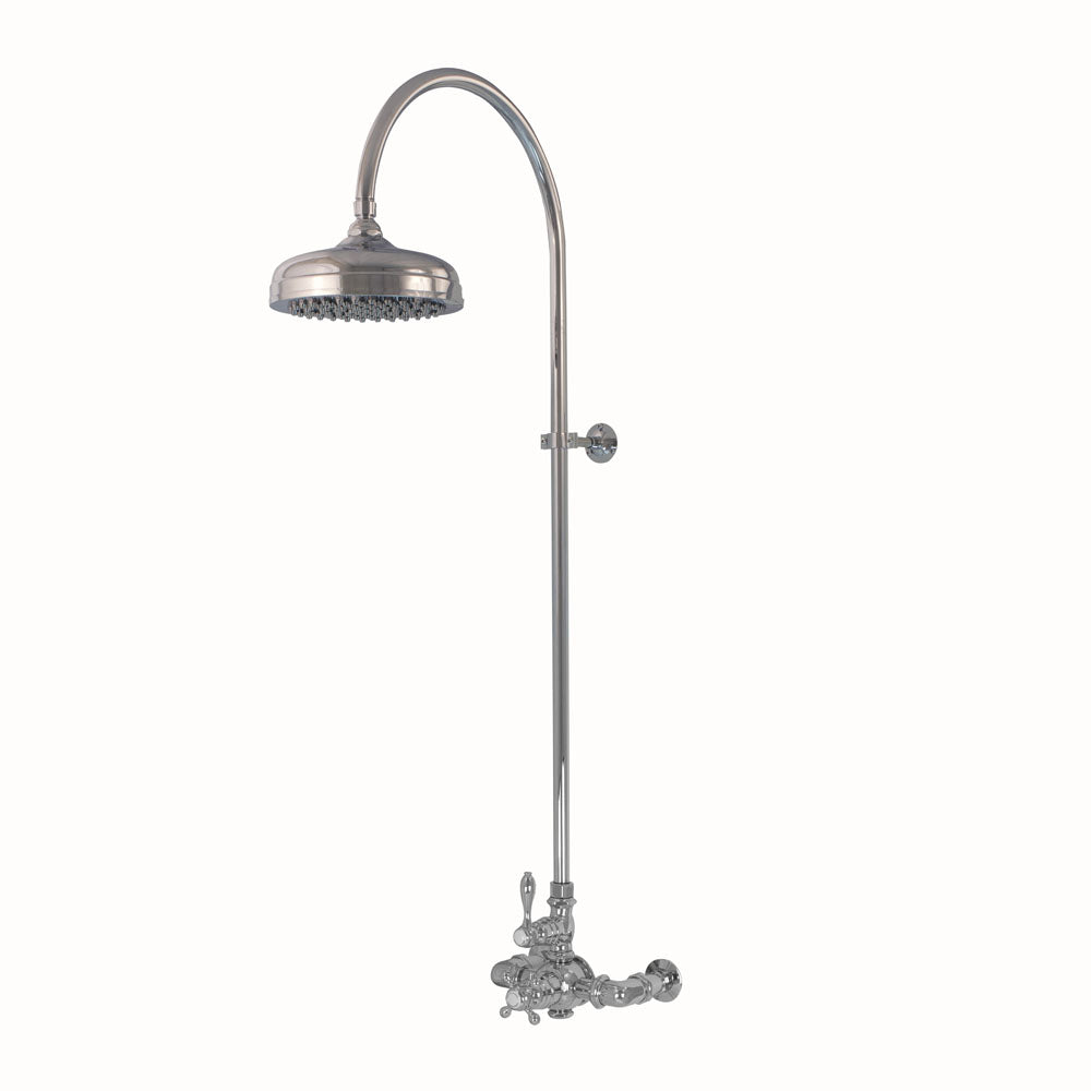 P1087 Exposed Thermostatic Shower System Wall Mounted with 1.75 GPM Lever/Cross Handles