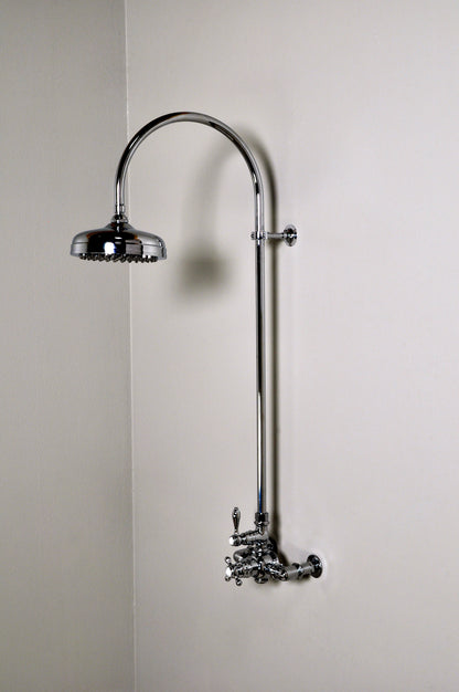 P1087 Exposed Thermostatic Shower System Wall Mounted with 1.75 GPM Lever/Cross Handles