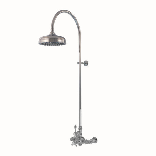 P1087 Exposed Thermostatic Shower System Wall Mounted with 1.75 GPM Lever/Cross Handles