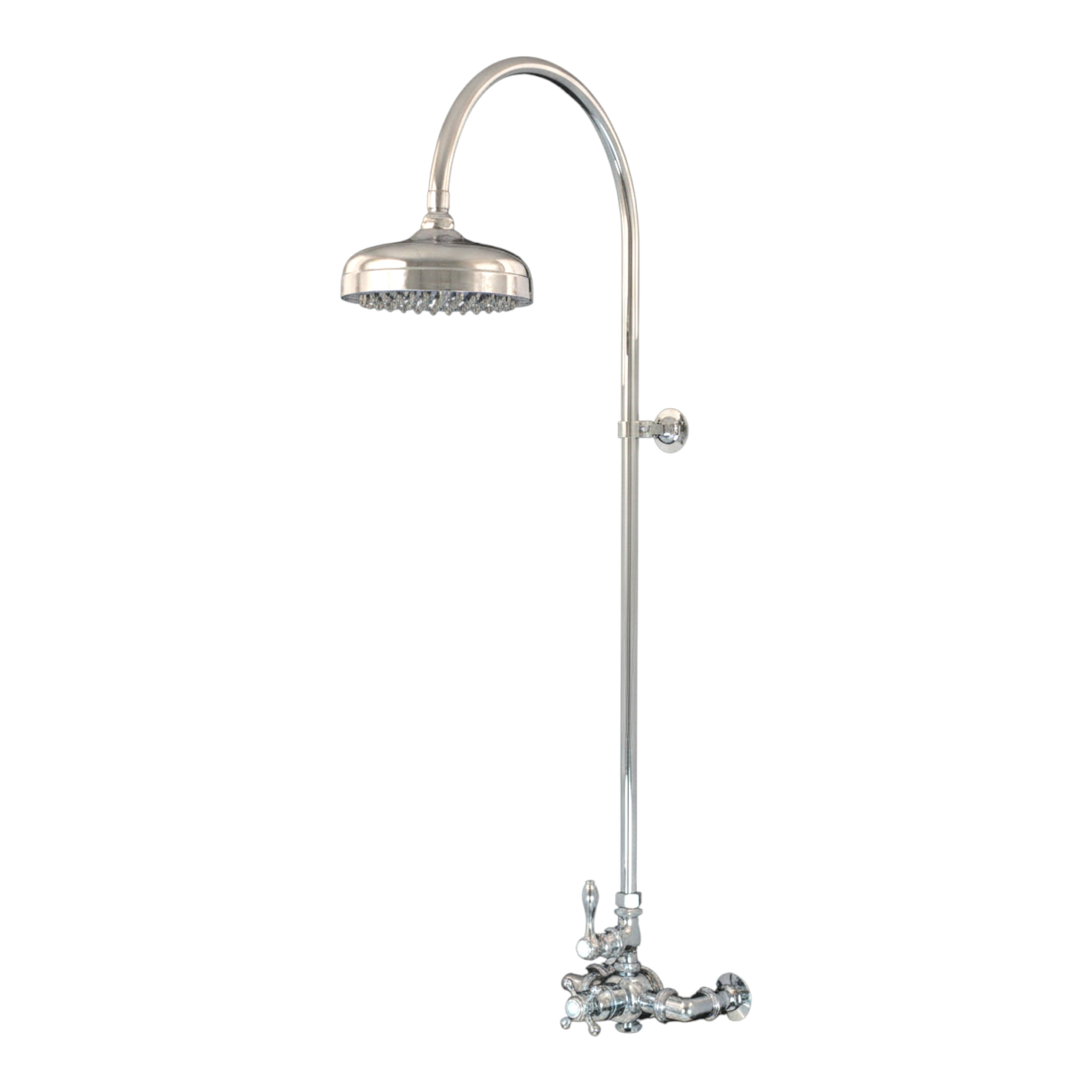 Exposed Thermostatic Shower System Wall Mount with 1.75 GPM Lever/Cross Handles P1087 | Strom Living