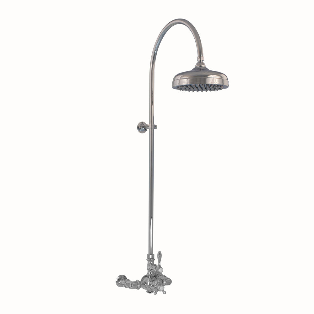 Exposed Thermostatic Shower System Wall Mount with 1.75 GPM Lever/Cross Handles P1087 | Strom Living