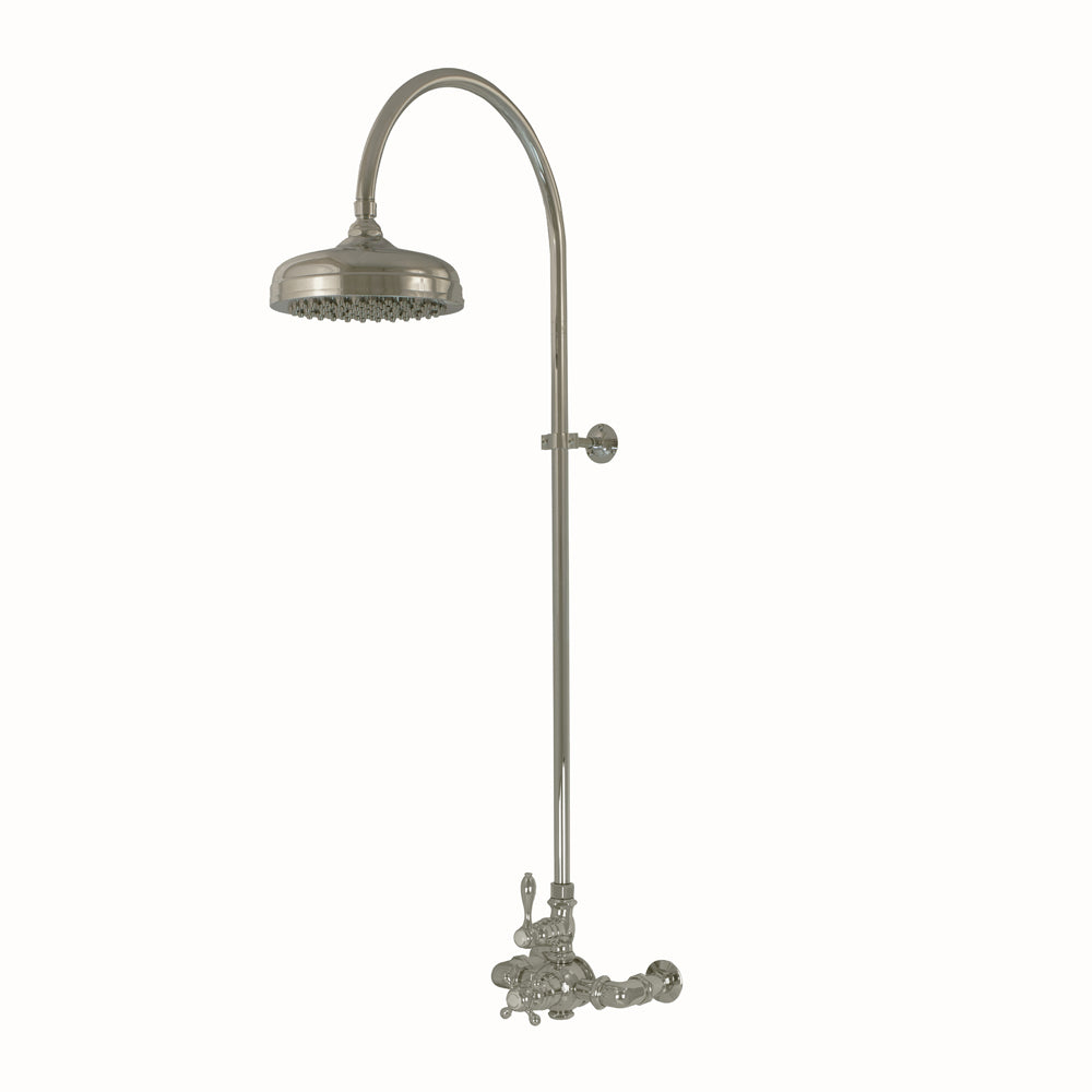Exposed Thermostatic Shower System Wall Mount with 1.75 GPM Lever/Cross Handles P1087 | Strom Living