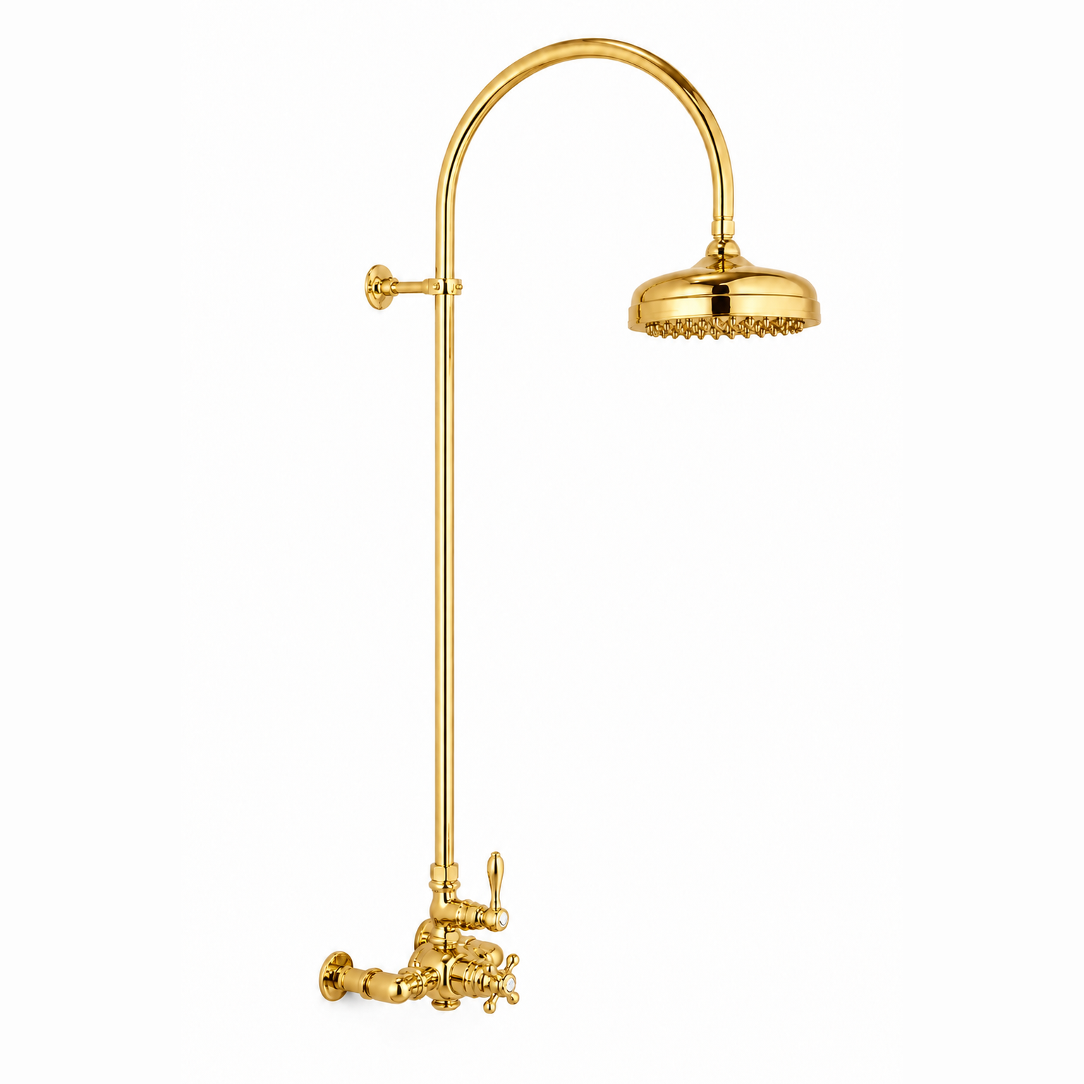 Exposed Thermostatic Shower System P1087 | Strom Living Polished Brass - Showers