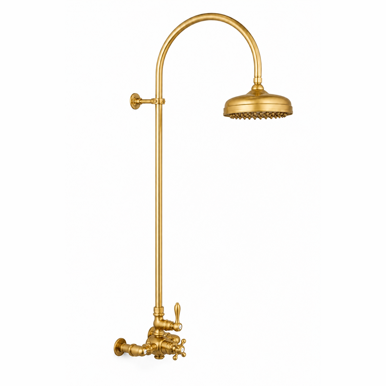 Exposed Thermostatic Shower System P1087 | Strom Living Raw Brass - Showers