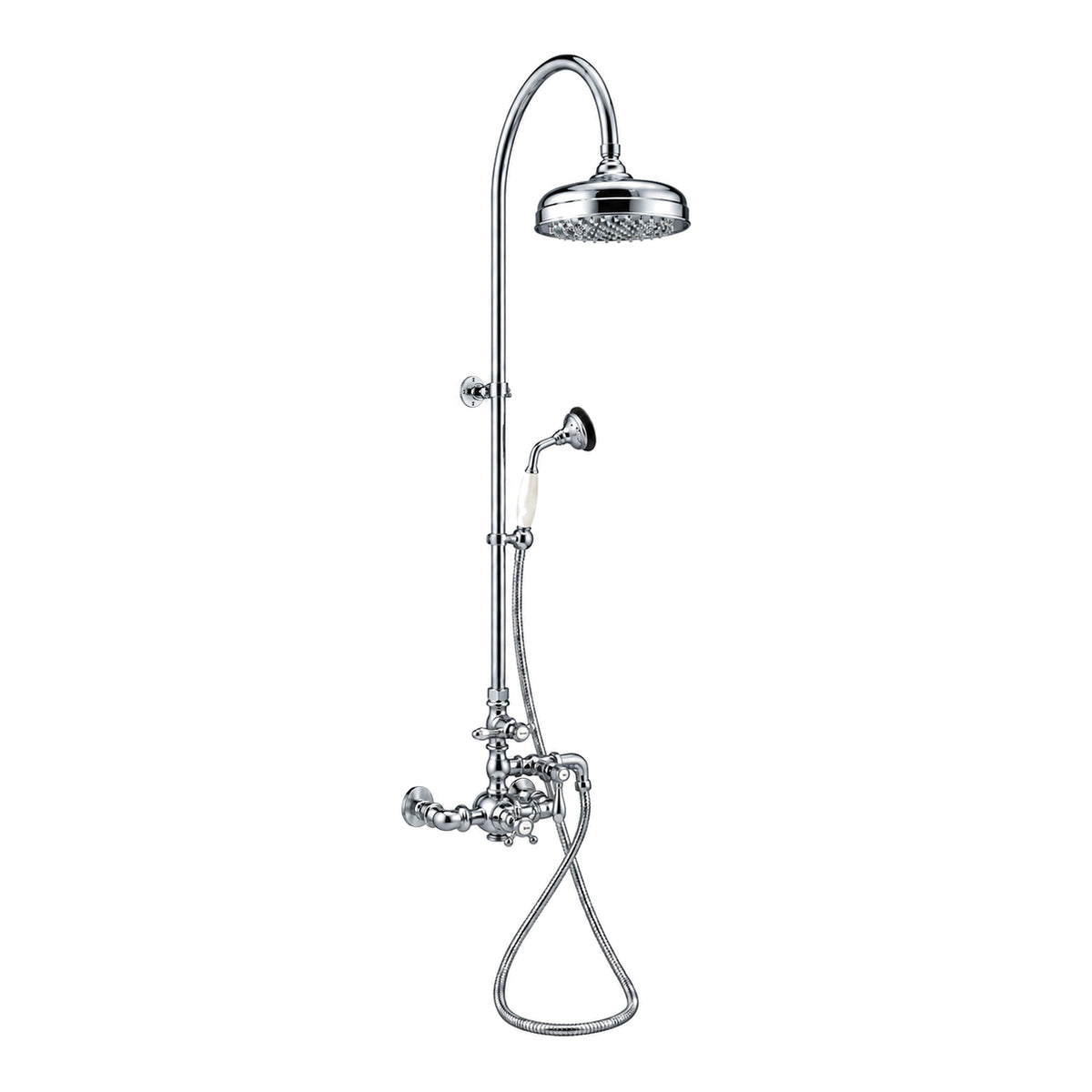 Exposed Thermostatic Shower System and Handshower P1088 in Chrome