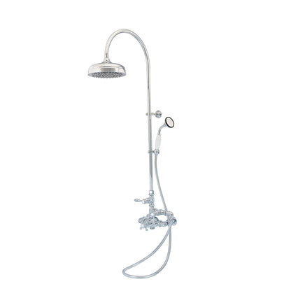 Exposed Thermostatic Shower System Wall Mounted with 1.75 GPM Handshower