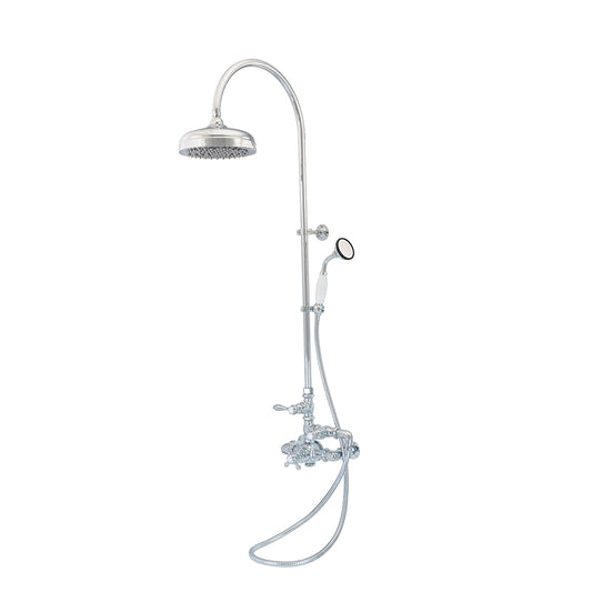 Exposed Thermostatic Shower System Wall Mounted with 1.75 GPM Handshower