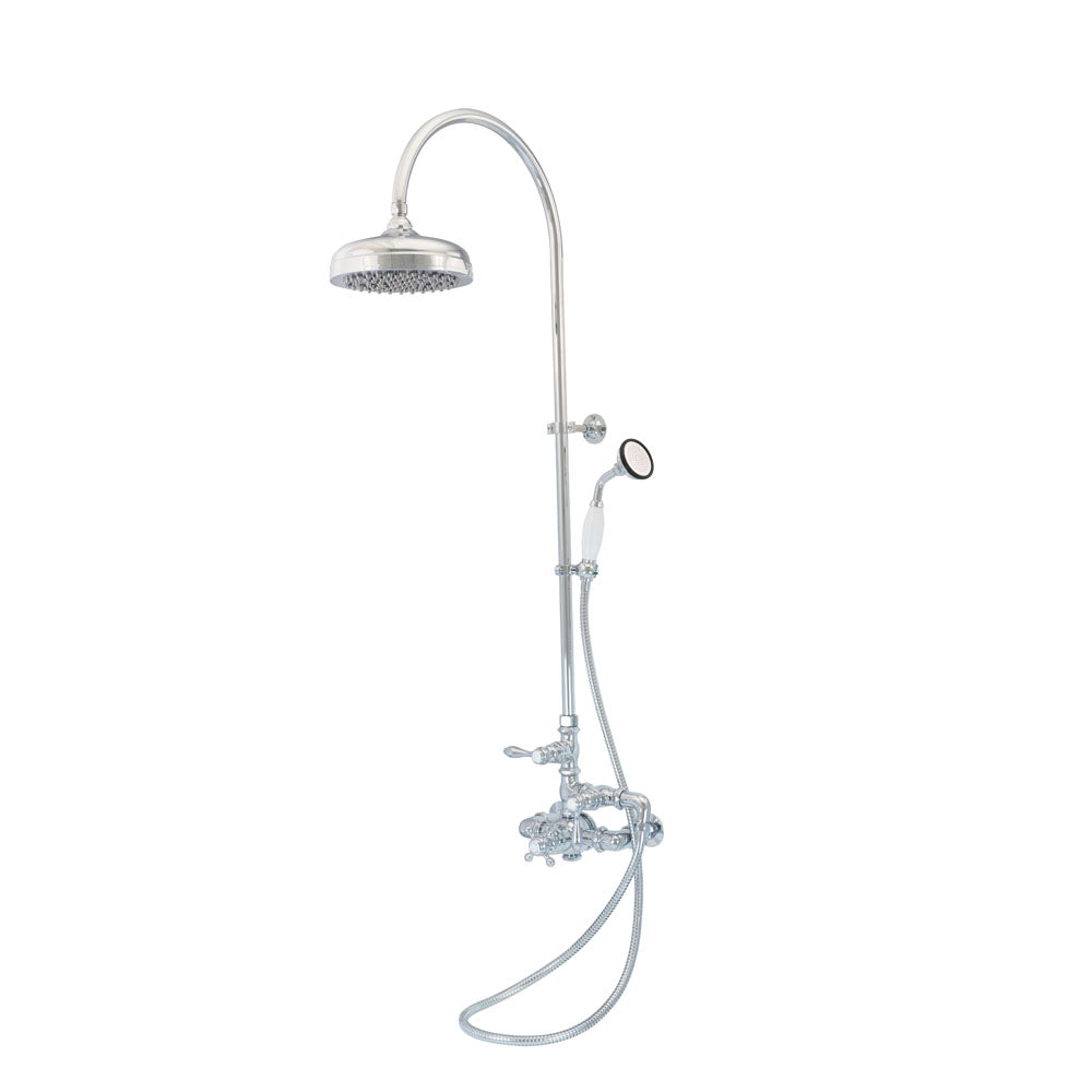 Exposed Thermostatic Shower System Wall Mounted with 1.75 GPM Handshower
