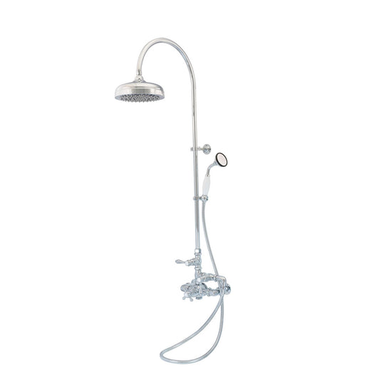 Exposed Thermostatic Shower System Wall Mounted with 1.75 GPM Handshower