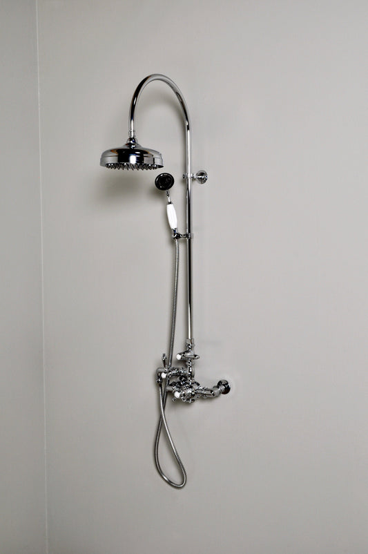 Exposed Thermostatic Shower System Wall Mounted with 1.75 GPM Handshower