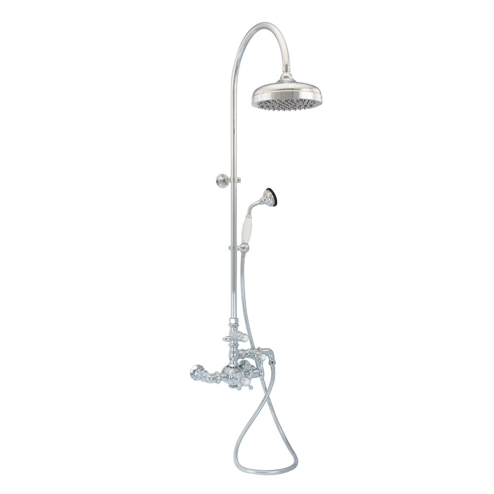 Exposed Thermostatic Shower System Wall Mounted with 1.75 GPM Handshower
