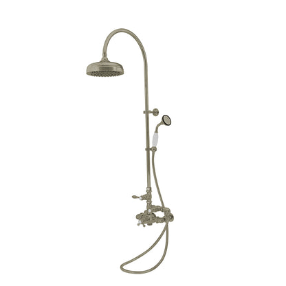 Exposed Thermostatic Shower System Wall Mounted with 1.75 GPM Handshower