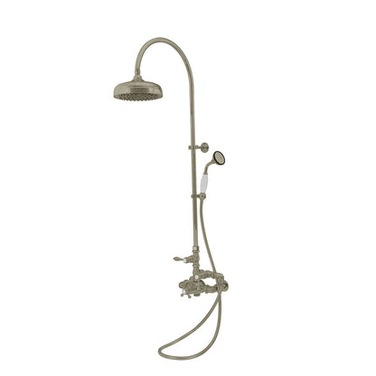 Exposed Thermostatic Shower System Wall Mounted with 1.75 GPM Handshower