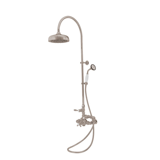 Exposed Thermostatic Shower System Wall Mounted with 1.75 GPM Handshower