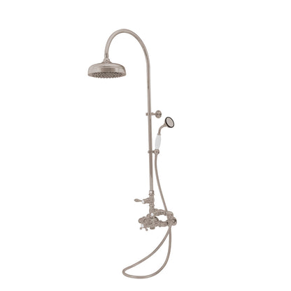 Exposed Thermostatic Shower System Wall Mounted with 1.75 GPM Handshower