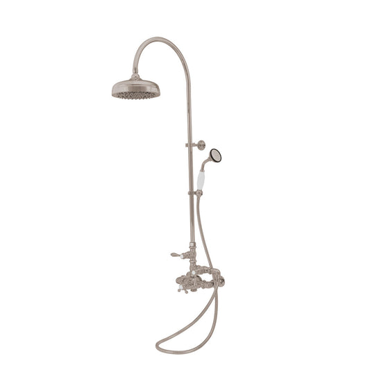 Exposed Thermostatic Shower System Wall Mounted with 1.75 GPM Handshower