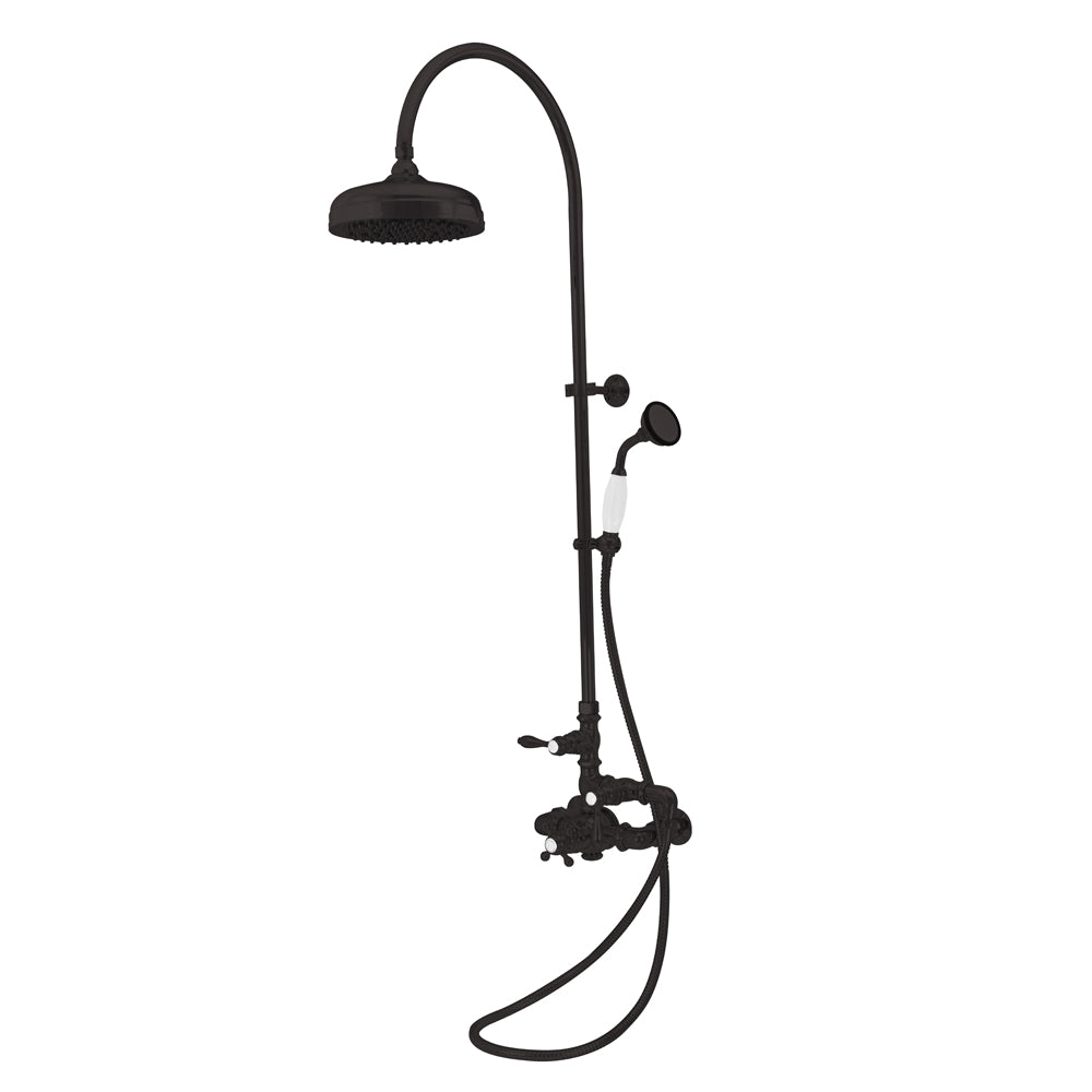 Exposed Thermostatic Shower System Wall Mounted with 1.75 GPM Handshower