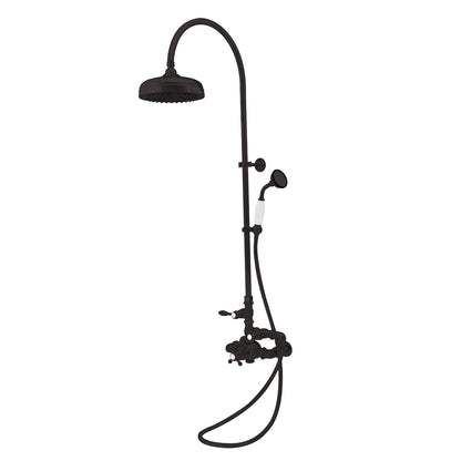 Exposed Thermostatic Shower System Wall Mounted with 1.75 GPM Handshower