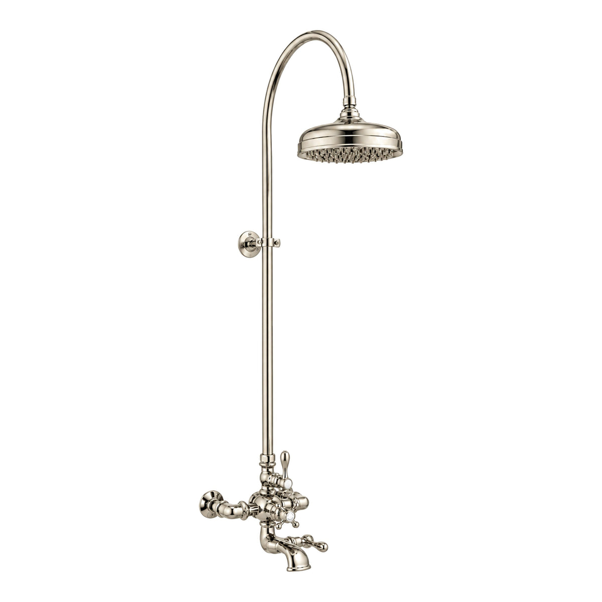 Thermostatic Shower System with Tub Spout P1089 in Polished Nickel