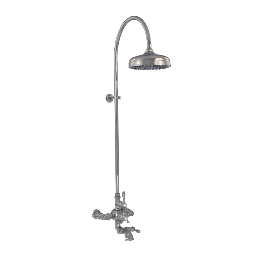Exposed Thermostatic Shower System Wall Mounted with 1.75 GPM Lever/Cross Handles