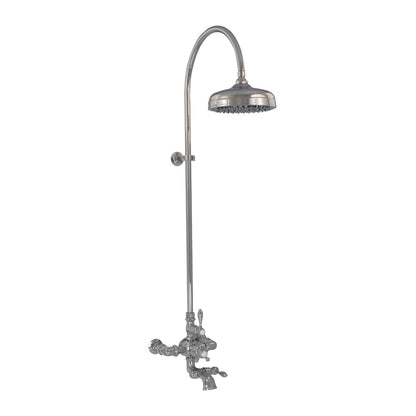 Exposed Thermostatic Shower System Wall Mounted with 1.75 GPM Lever/Cross Handles