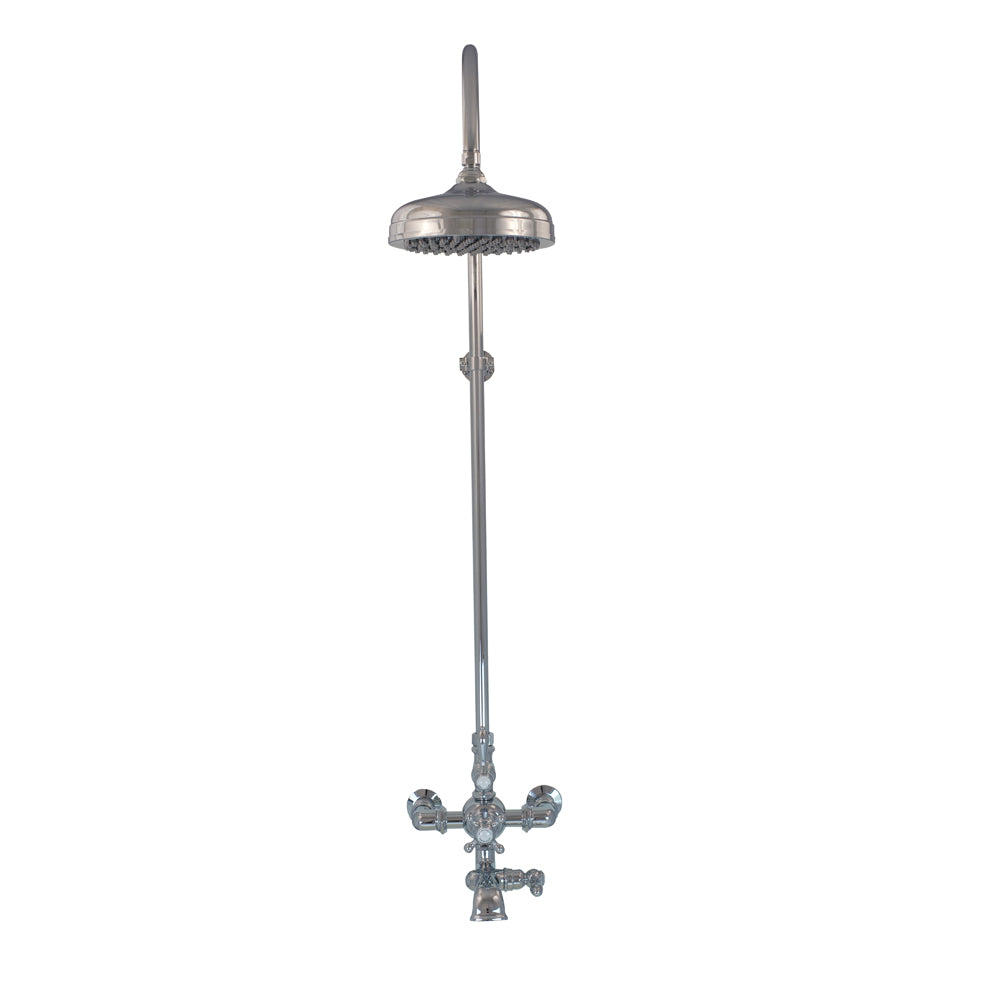 Exposed Thermostatic Shower System Wall Mounted with 1.75 GPM Lever/Cross Handles