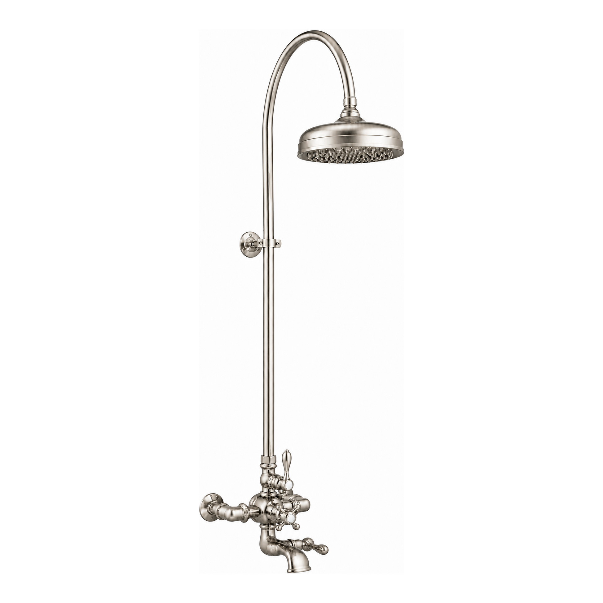 Thermostatic Shower System with Tub Spout P1089 | Strom Living Matte Nickel - Showers