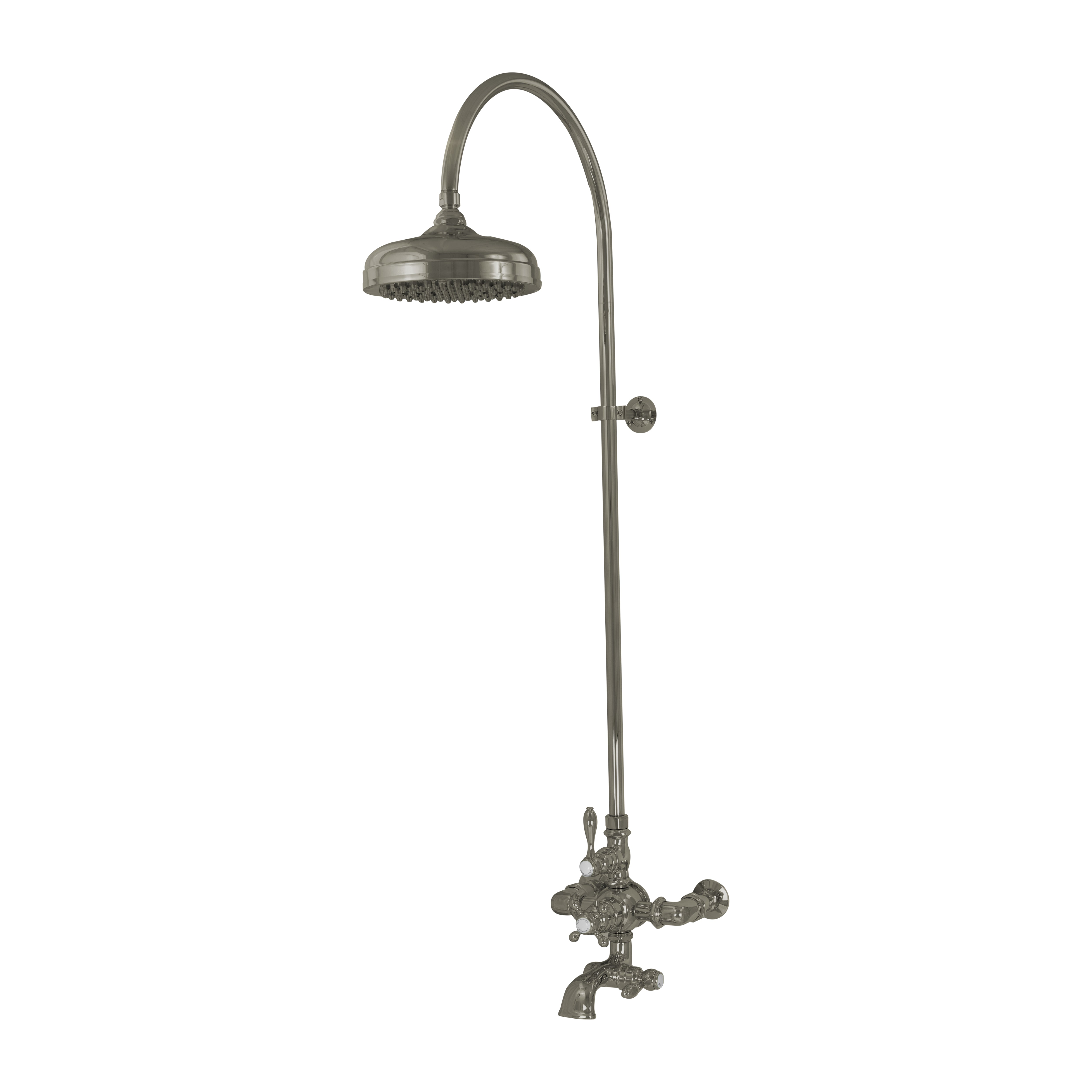 Thermostatic Shower System with Tub Spout P1089 | Strom Living Matte Nickel - Showers