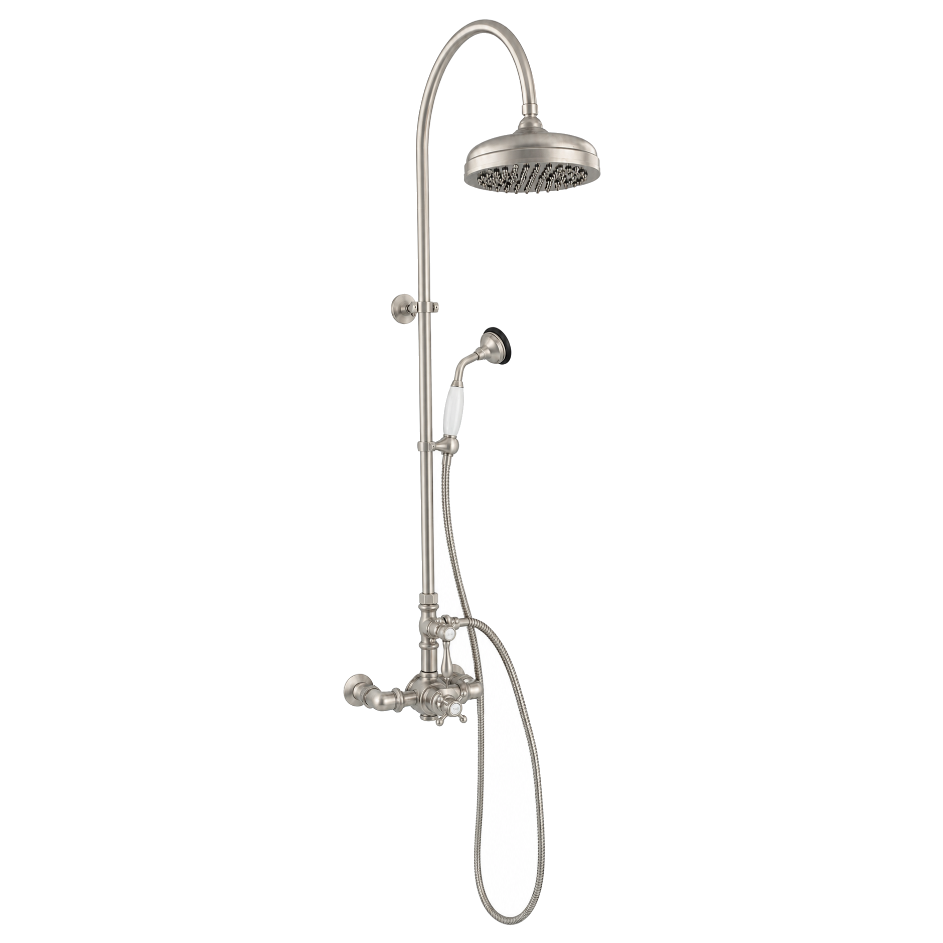 Exposed Thermostatic Shower System and Handshower P1090 | Strom Living Matte Nickel - Showers
