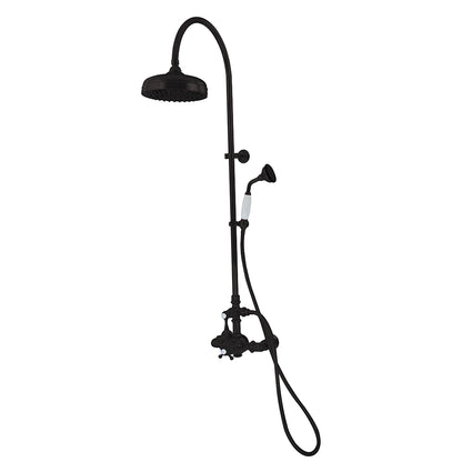 Exposed Thermostatic Shower System Wall Mounted with 1.75GPM Handshower and Lever/Cross Handles