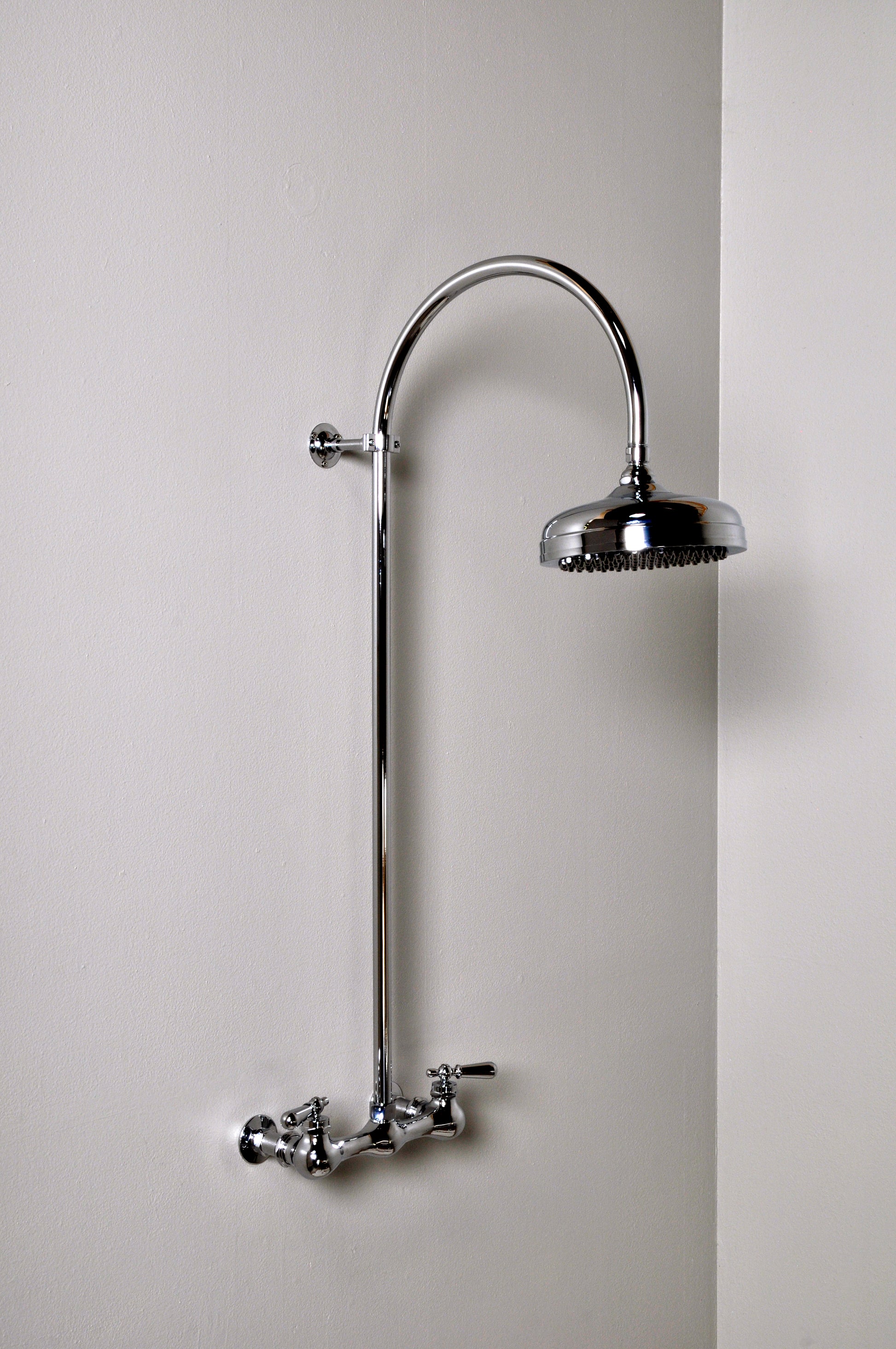 Exposed Thermostatic Shower System 36" Wall Mounted Set with 8"Centers and Cross Handels