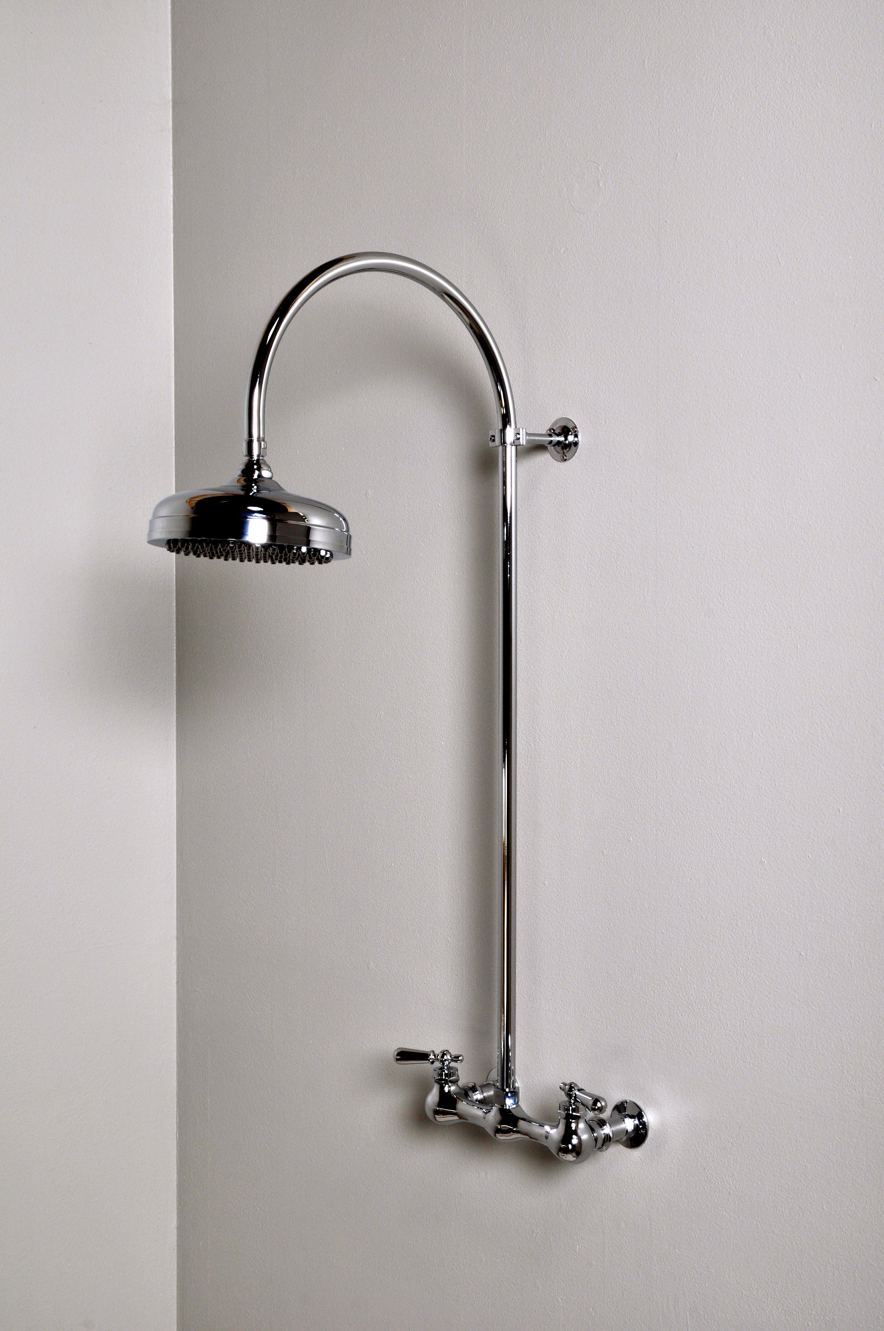 Exposed Thermostatic Shower System 36" Wall Mounted Set with 8"Centers and Cross Handels