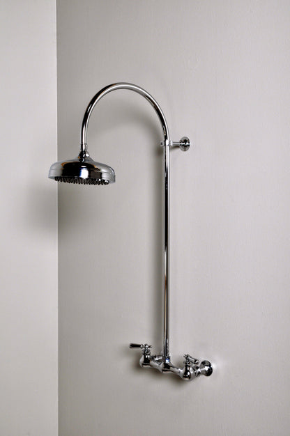 Exposed Thermostatic Shower System 36" Wall Mounted Set with 8"Centers and Cross Handels