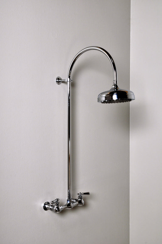 Exposed Thermostatic Shower System 36" Wall Mounted Set with 8"Centers and Cross Handels
