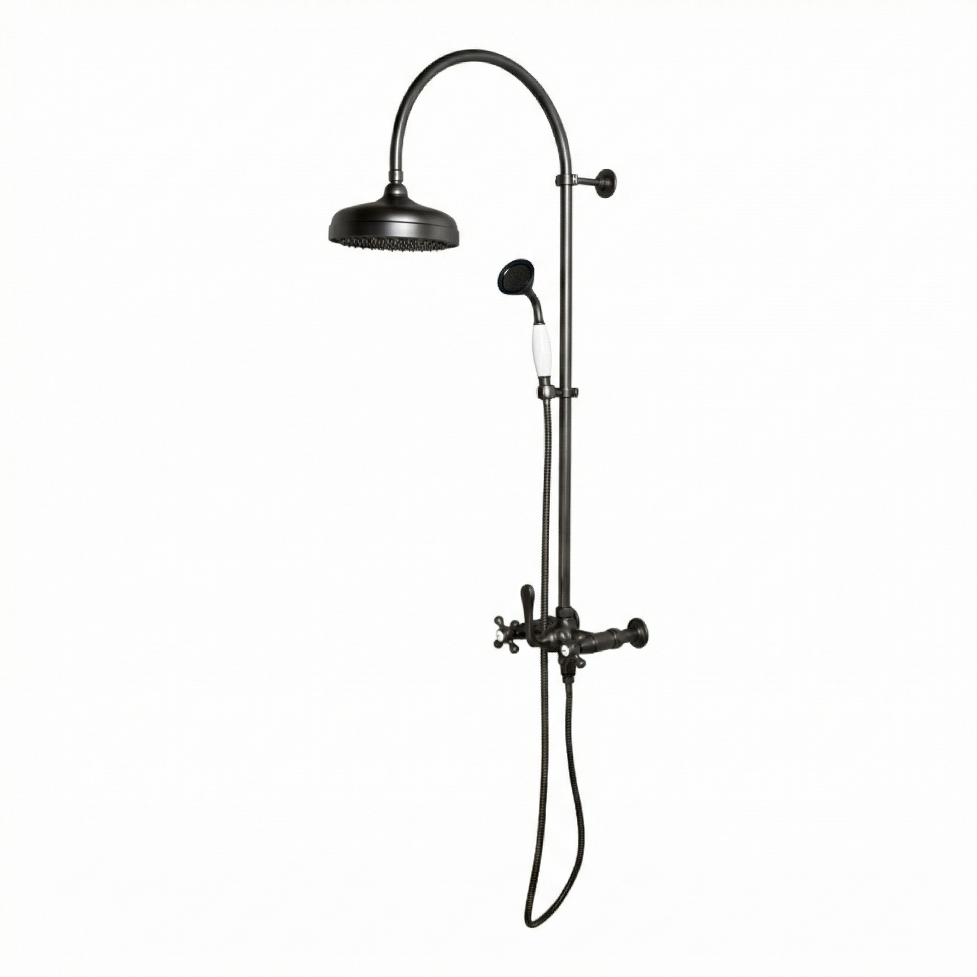 Exposed Shower System with Hand Shower P1092 | Strom Living Satin Black 36" - Showers