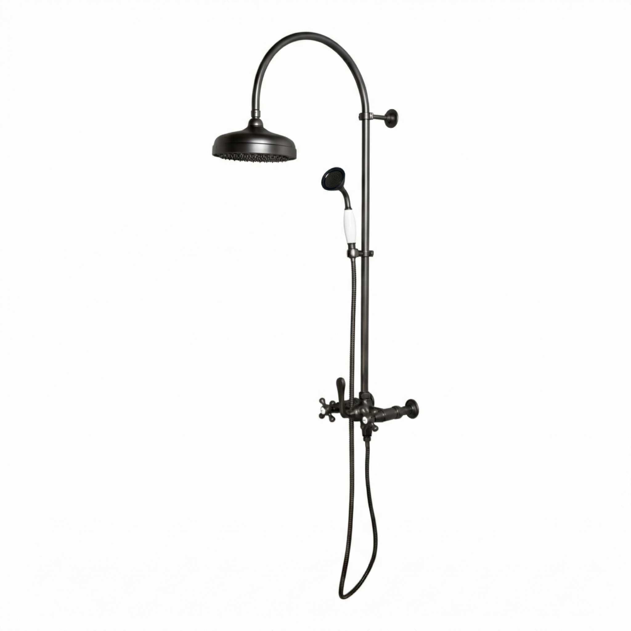 Exposed Shower System with Hand Shower P1092 | Strom Living Satin Black 36" - Showers