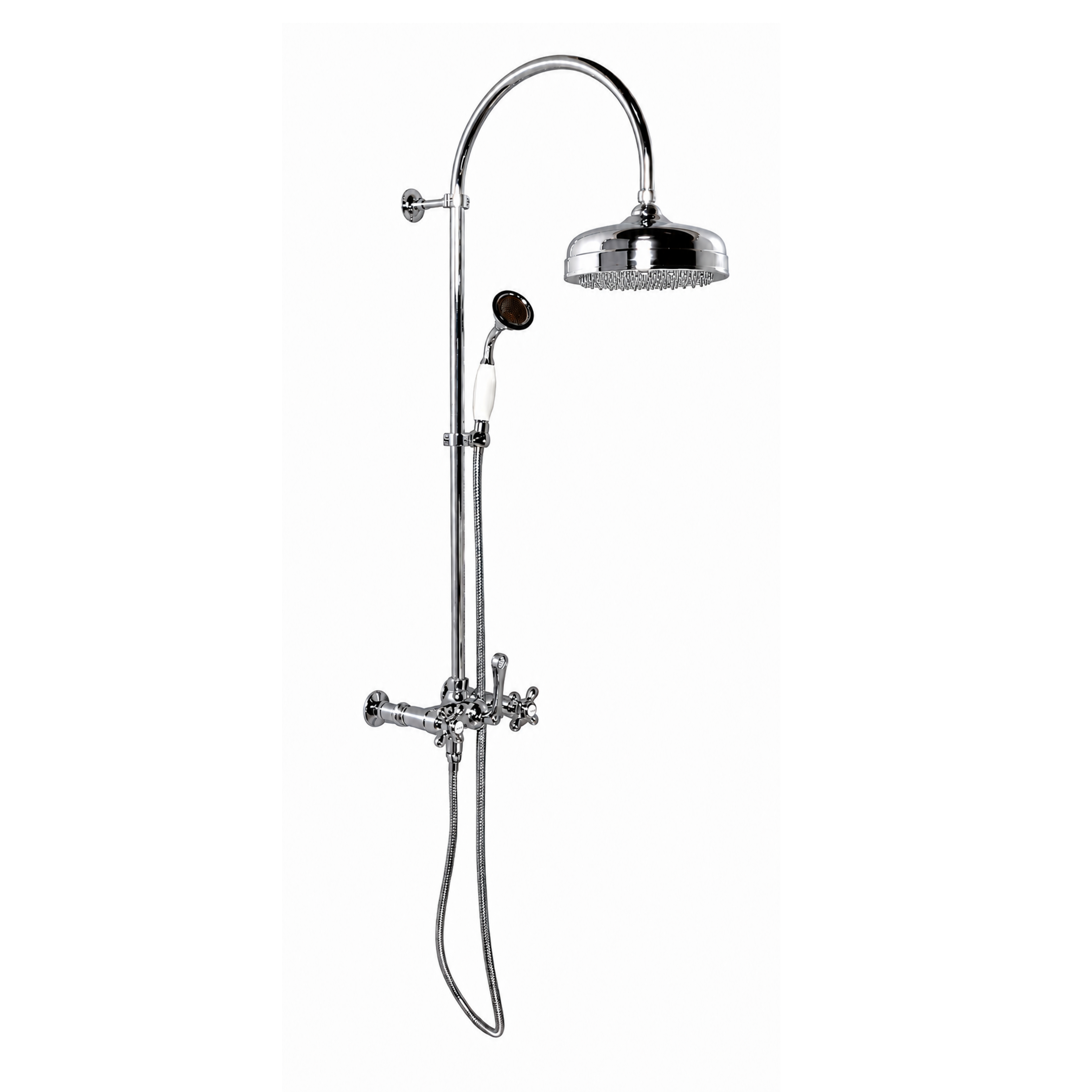 Exposed Shower System with Hand Shower P1092 | Strom Living Chrome - Showers