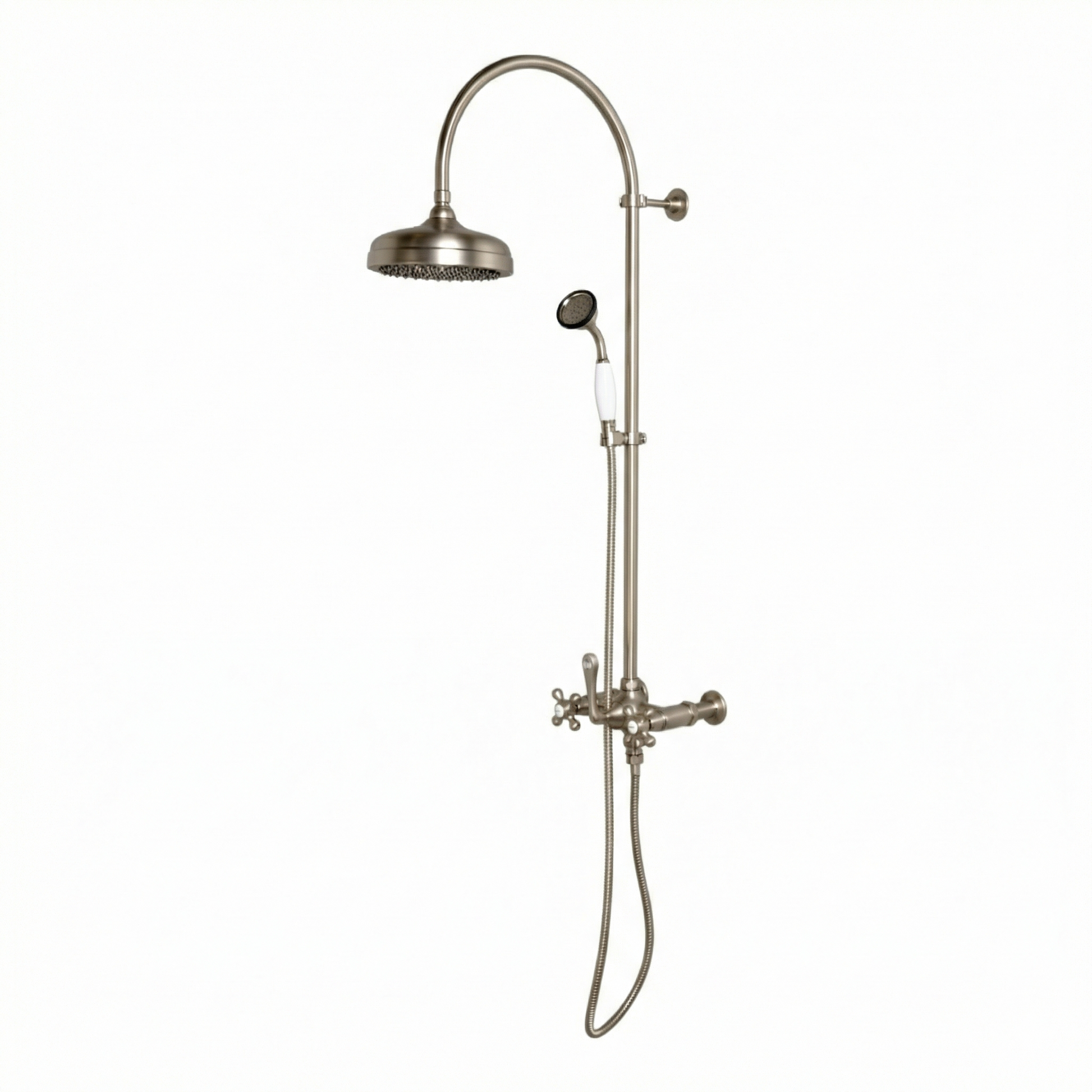 Exposed Shower System with Hand Shower P1092 | Strom Living Matte Nickel 36" - Showers
