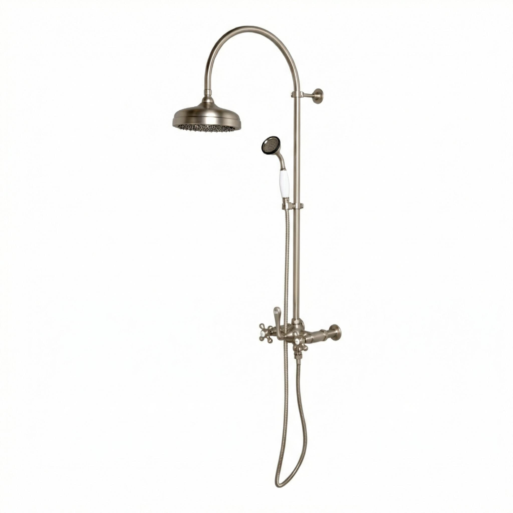 Exposed Shower System with Hand Shower P1092 | Strom Living Matte Nickel 36" - Showers