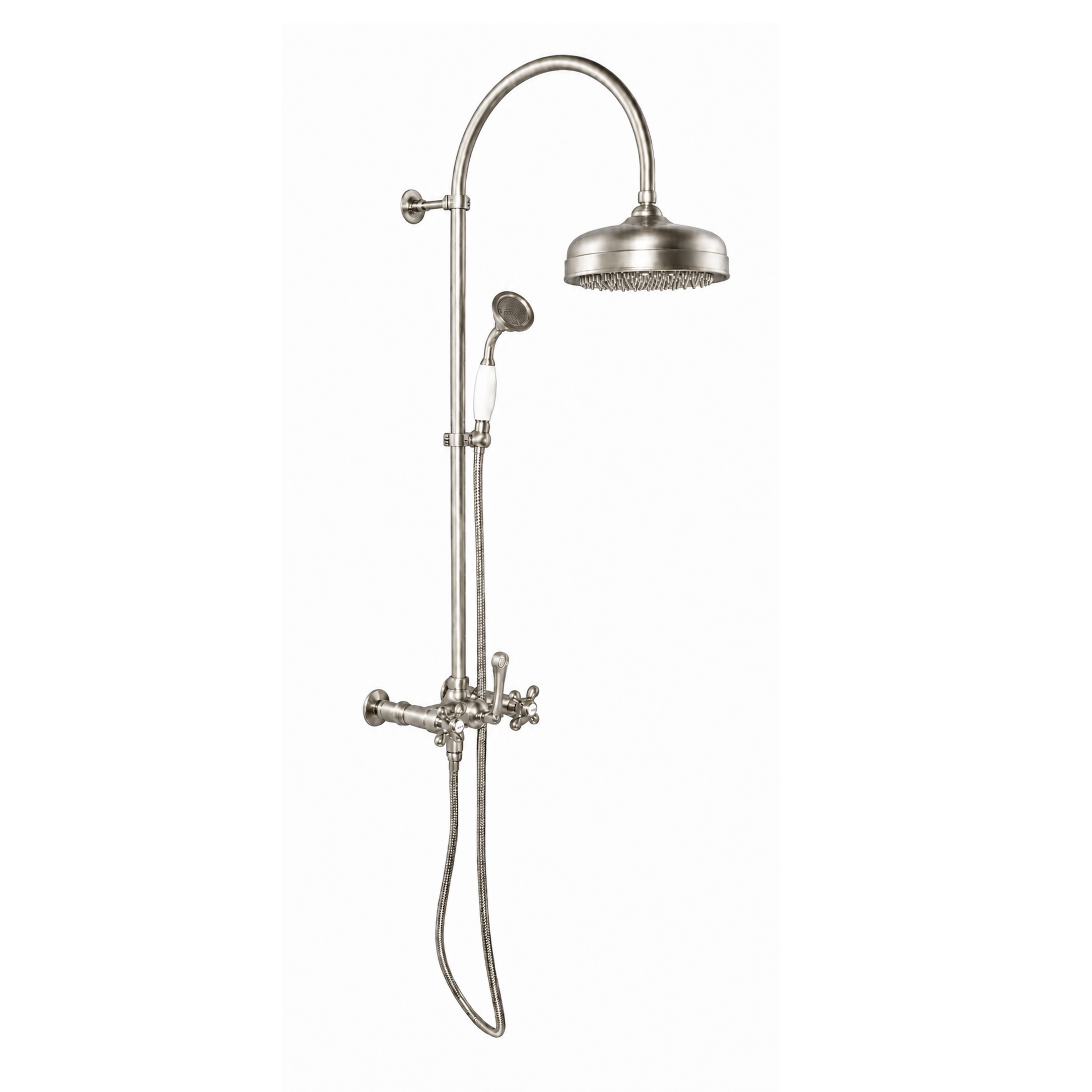 Exposed Shower System with Hand Shower P1092 | Strom Living Matte Nickel - Showers