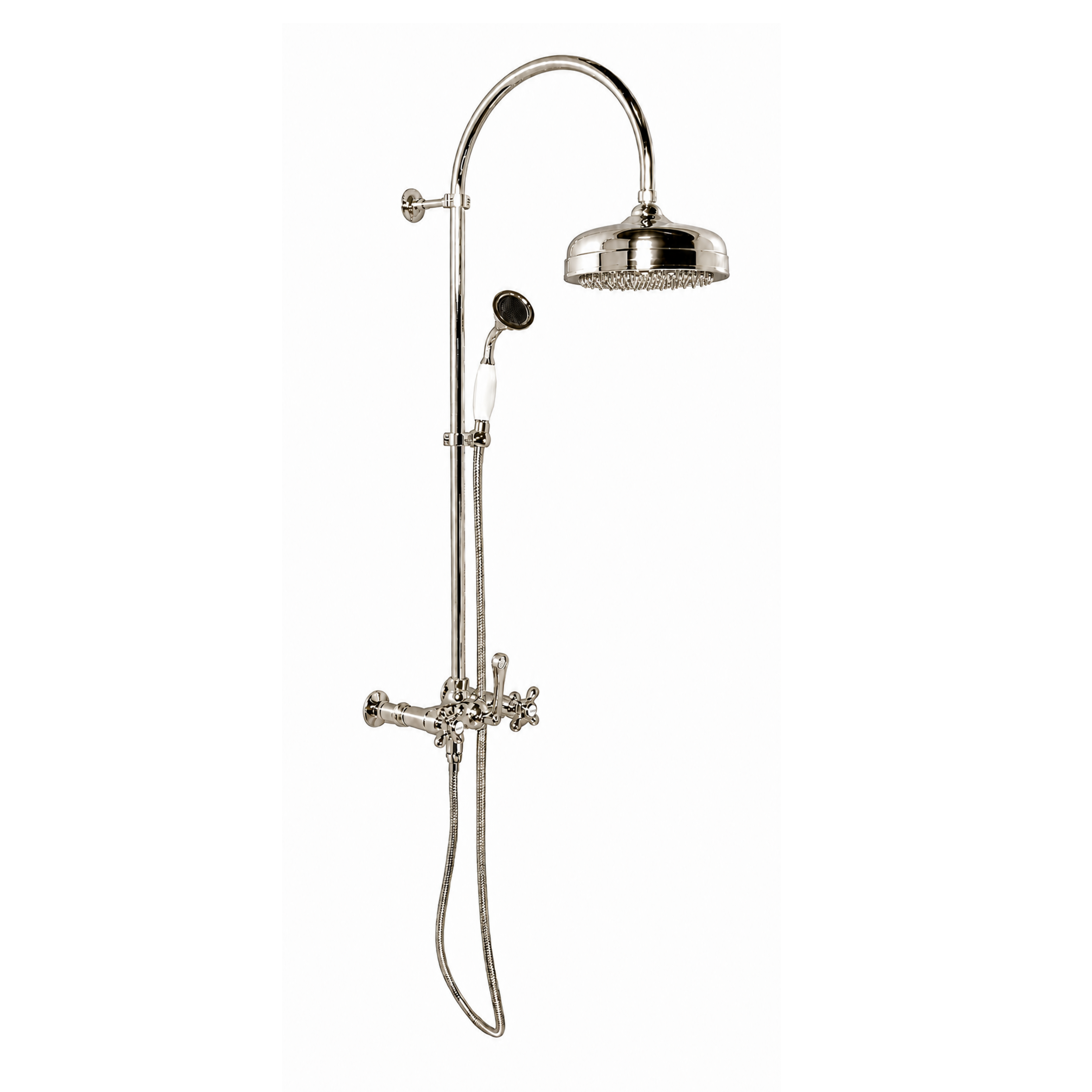 Exposed Shower System with Hand Shower P1092 | Strom Living Polished Nickel - Showers