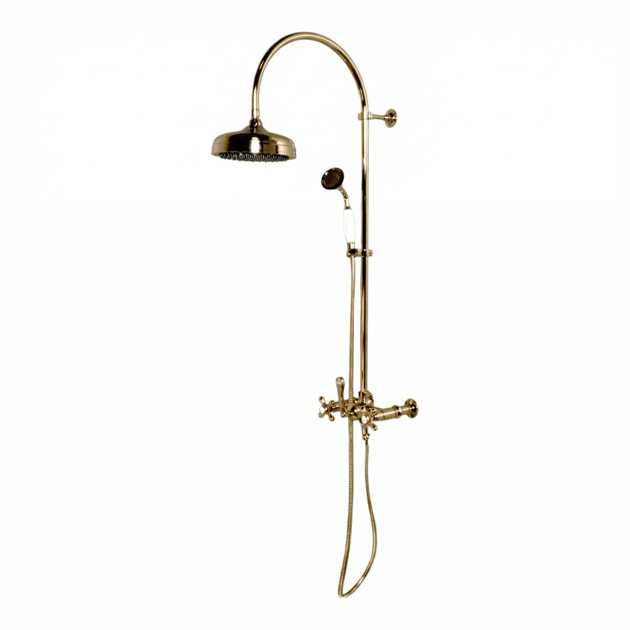 Exposed Shower System with Hand Shower P1092 | Strom Living Polished Brass 36" - Showers